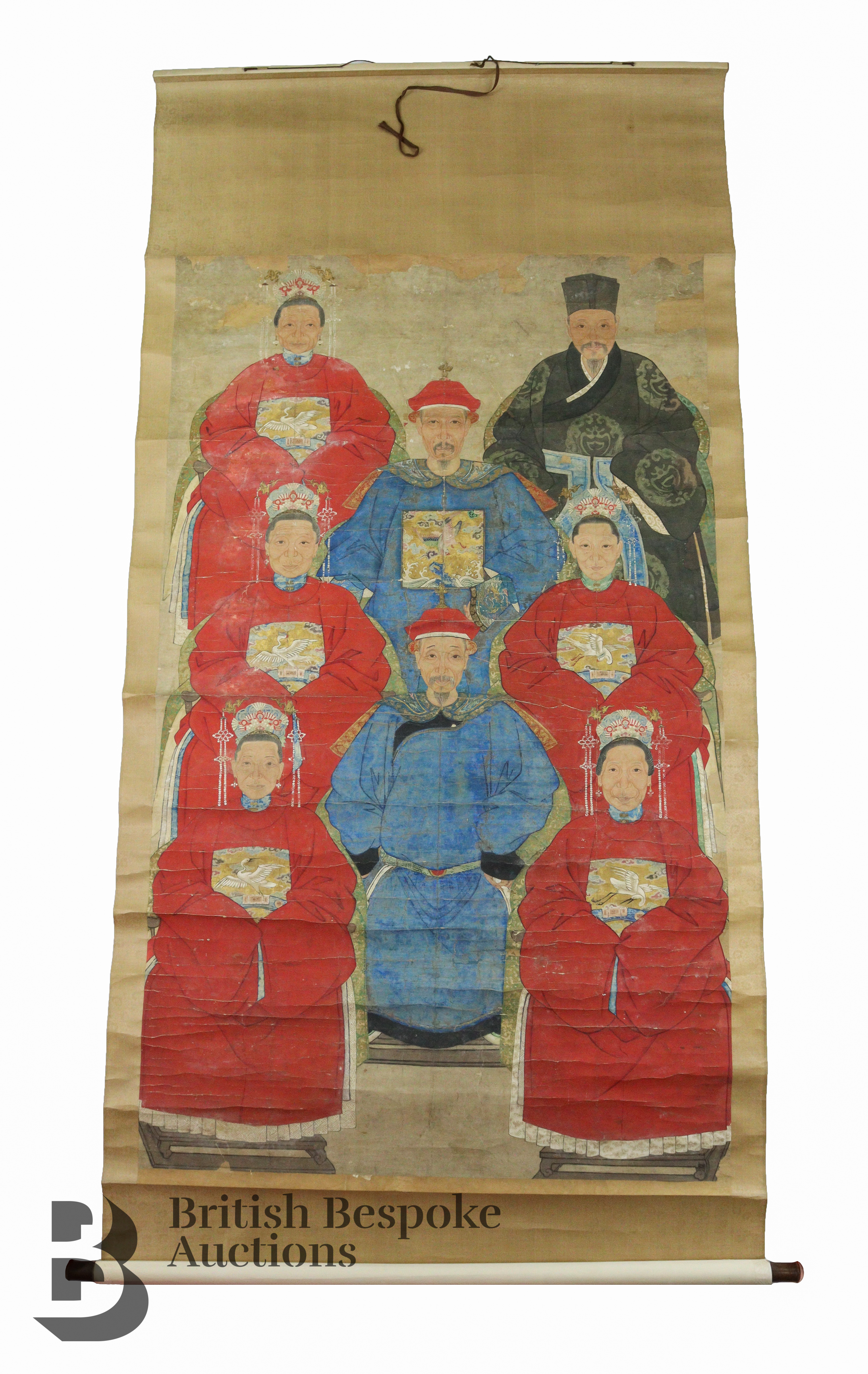 Mid-19th Century Chinese Portrait Ancestral Painting