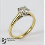 18ct Yellow Gold Solitaire Diamond Ring