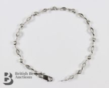 9ct White Gold and Diamond Bracelet