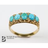 Antique 14/15ct Gold Turquoise and Diamond Ring