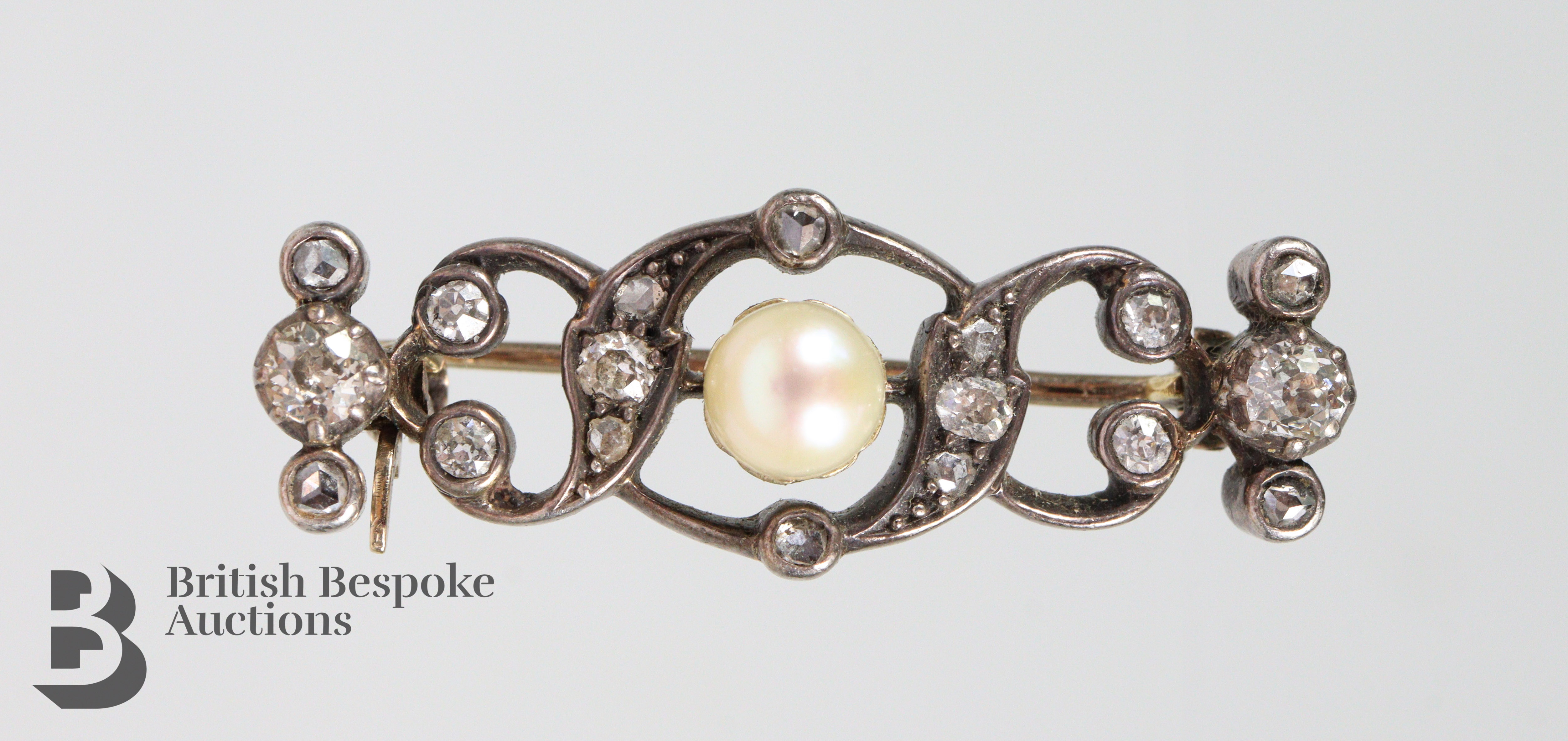 Georgian Silver and 9ct Gold Brooch - Image 3 of 4