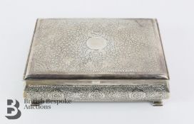 Kashmiri Silver Table Cigar Box
