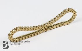 14/15ct Yellow Gold Diamond Tennis Bracelet