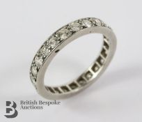 Vintage Platinum and Diamond Full Eternity Ring