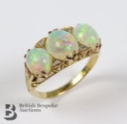 18ct Gold Opal and Diamond Ring