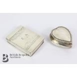 Silver Heart Shaped Trinket Box