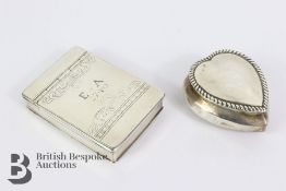 Silver Heart Shaped Trinket Box