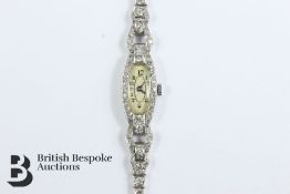 Art Deco Platinum and Diamond Cocktail Watch Bracelet