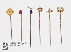 Collection of Gold Tie Pins