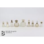 Victorian and Edwardian Silver-Topped or Collared Scent Bottles
