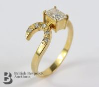 18ct Yellow Gold Princess-Cut Diamond Ring