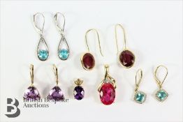 Collection of Semi-Precious Earrings and Pendants