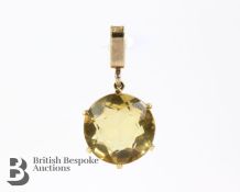 Antique 9ct Citrine Pendant