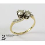 18ct Yellow Gold and Platinum Diamond Ring