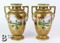 Pair of 20th Century Noritake Vases