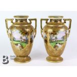 Pair of 20th Century Noritake Vases