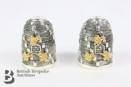 Pair of Silver Plated Condiments