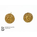 Pair of 14/15ct Yellow Gold Earrings