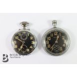 Vintage Chrome-Plated Alarm Pocket Watch