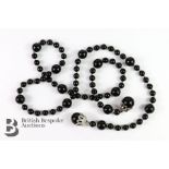 Great Gatsby Style 18ct, Onyx and Diamond Necklace