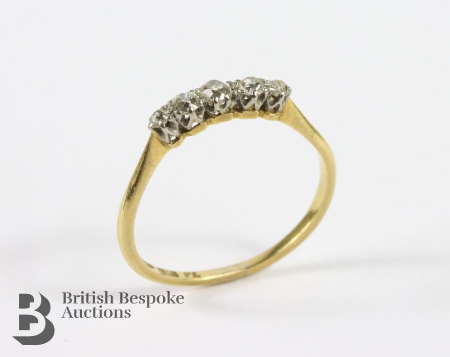 18ct Gold and Platinum Diamond Ring