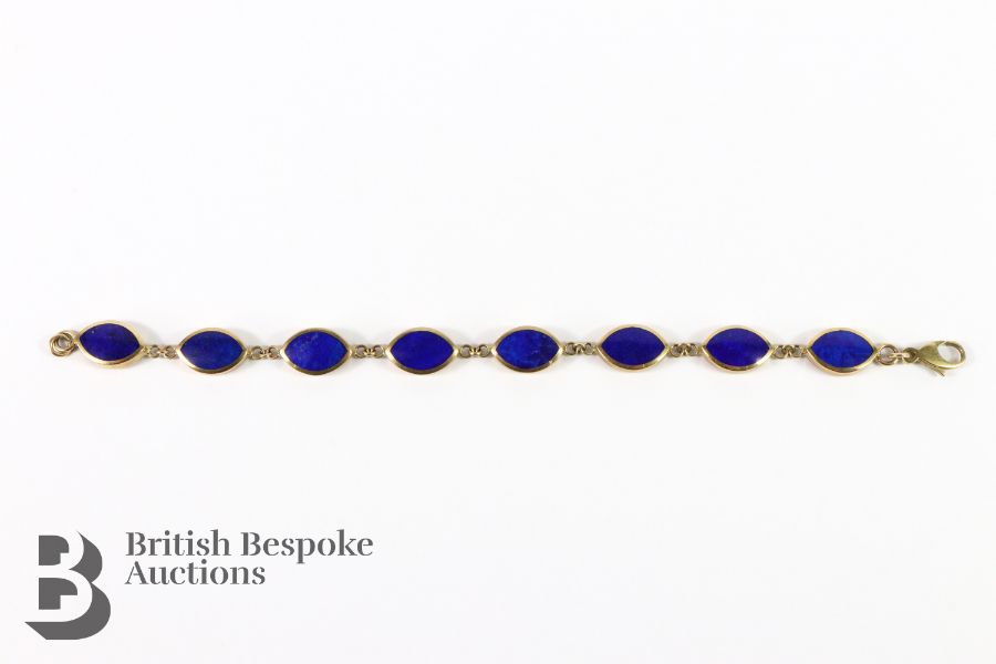 9ct Gold Lapis Lazuli Bracelet