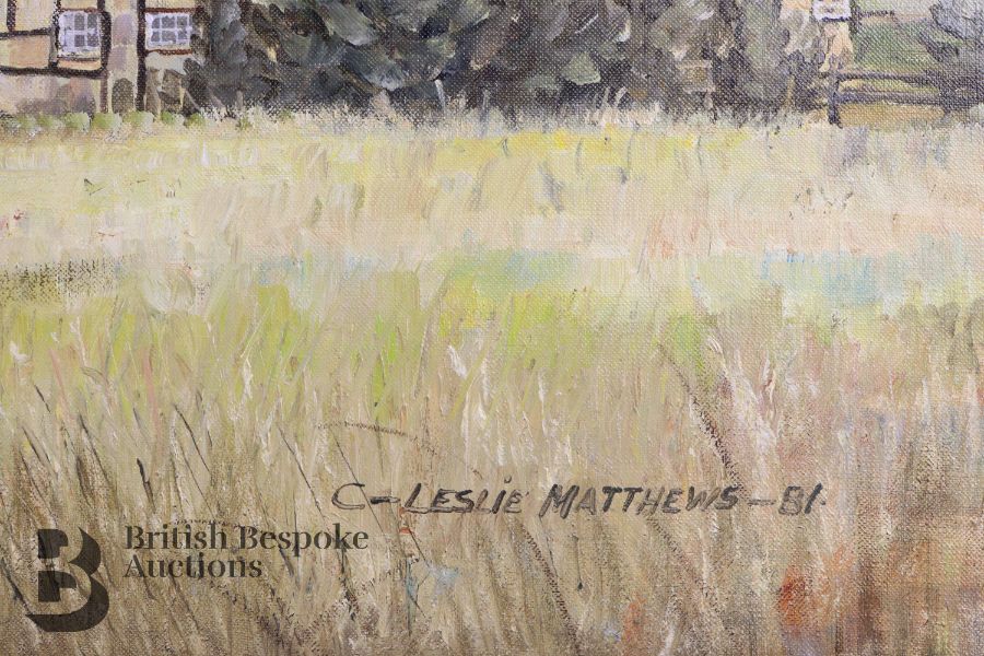 Ceril Lesley Matthews (1924-2004) Oil on Canvas - Image 5 of 5