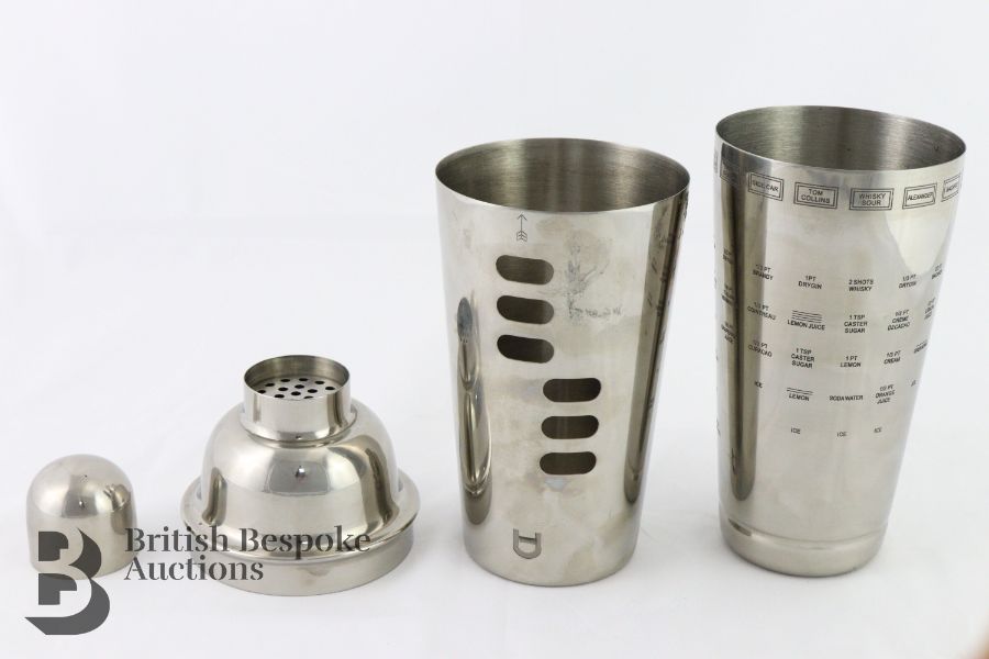 Contemporary Silver Plated Menu Cocktail Shaker - Image 3 of 3