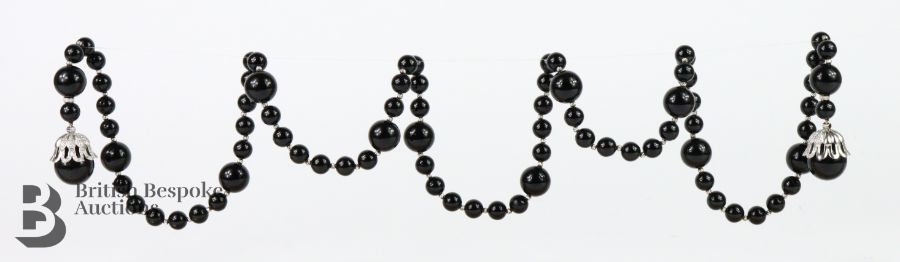 Great Gatsby Style 18ct, Onyx and Diamond Necklace - Image 4 of 6