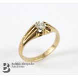 9ct Solitaire Diamond Ring