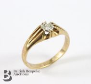 9ct Solitaire Diamond Ring