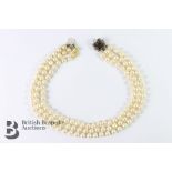 Three Strand Cultured Pearl Necklace