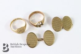 Pair of Gold Cufflink's