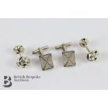 Two Pairs of Silver Cufflinks