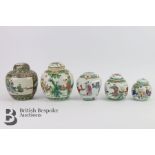 Five Chinese Ginger Jars