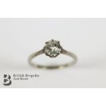 18ct Yellow Gold Solitaire Diamond Ring