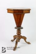 Victorian Walnut Veneer Sewing Table