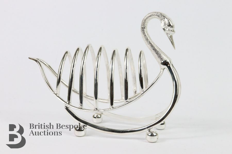 Silver Plated Swan Toast Rack - Image 2 of 3