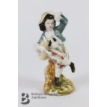 Engish 18th Century Porcelain 'Boy with Bagpipes' Figurine