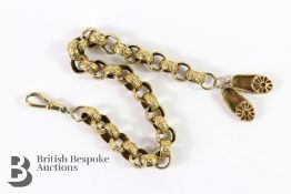 Vintage 9ct Gold Fob Bracelet