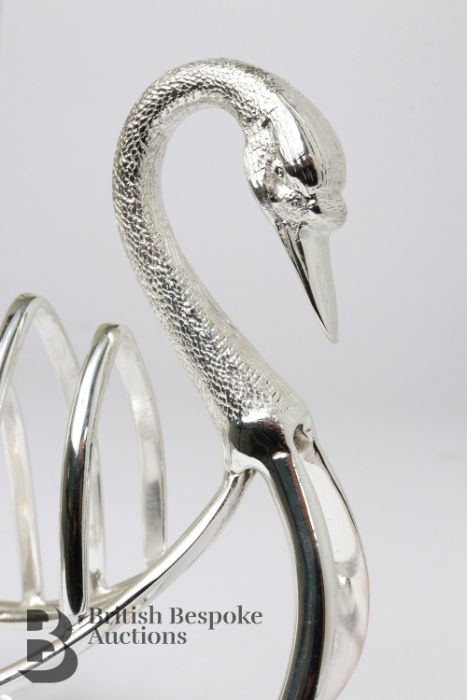 Silver Plated Swan Toast Rack - Image 3 of 3