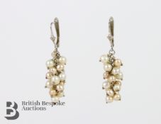 Pair of Pearl Bunch Earrings