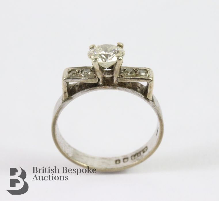 9ct White Gold Diamond Ring - Image 3 of 3