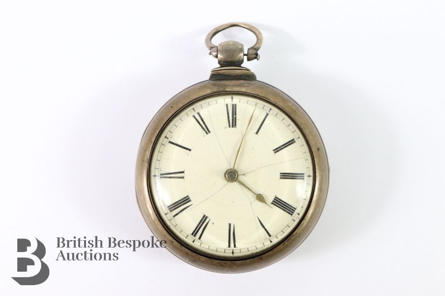 George III Silver Pair-Cased Pocket Watch - Image 2 of 4