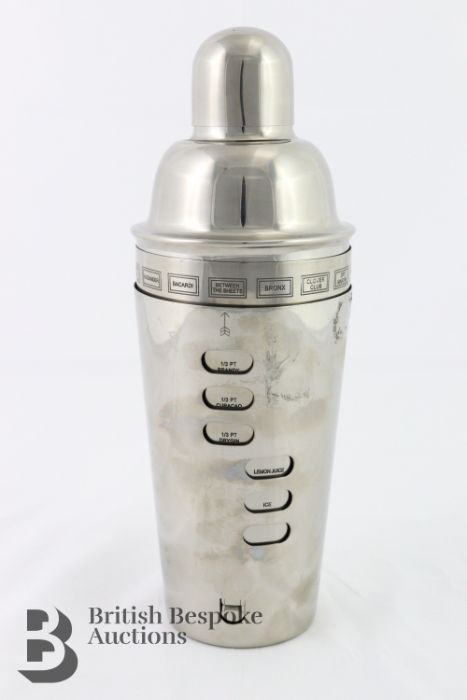 Contemporary Silver Plated Menu Cocktail Shaker - Image 2 of 3