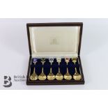 Set of Silver Commemorative Spoons - Queen Mothers 80th Birthday