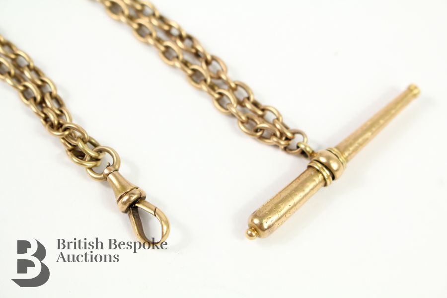 9ct Gold Fob Chain - Image 2 of 3