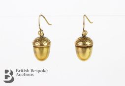 Antique 9ct Gold Acorn Earrings