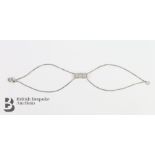 18ct White Gold and Diamond Double Chain Bracelet
