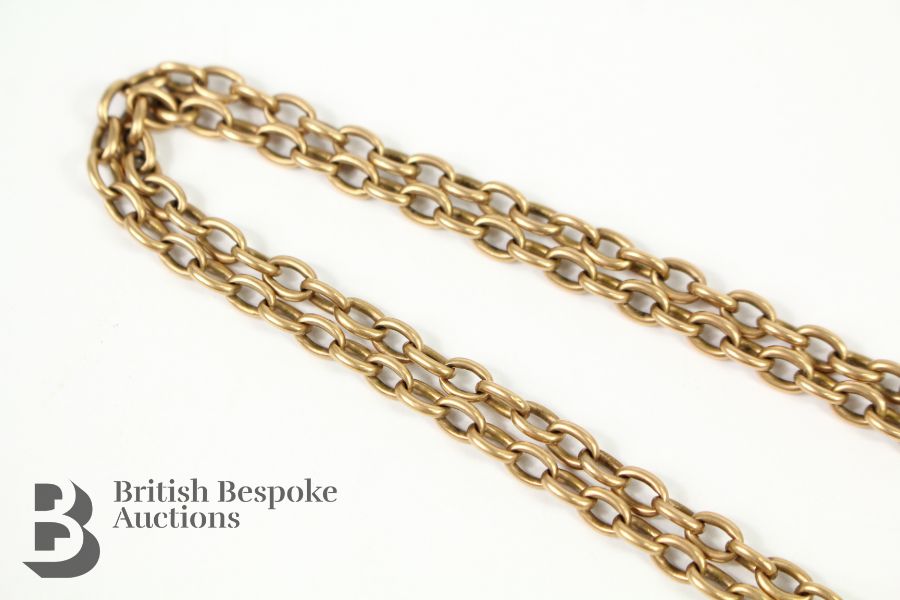 9ct Gold Fob Chain - Image 3 of 3